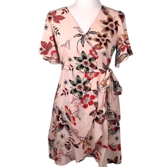 SANCTUARY Lady Like Floral Wrap Ruffle Dress - XS - Picture 1 of 8
